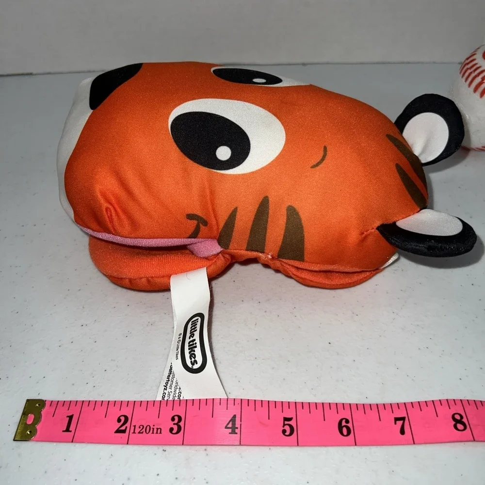 Little Tikes Tiger Hand Puppet Plush Orange With Baseball
